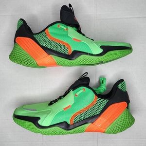 Boys Adidas 4uture EG1768 Shock Lime Solar Orange Black Running Shoes Size 6.5